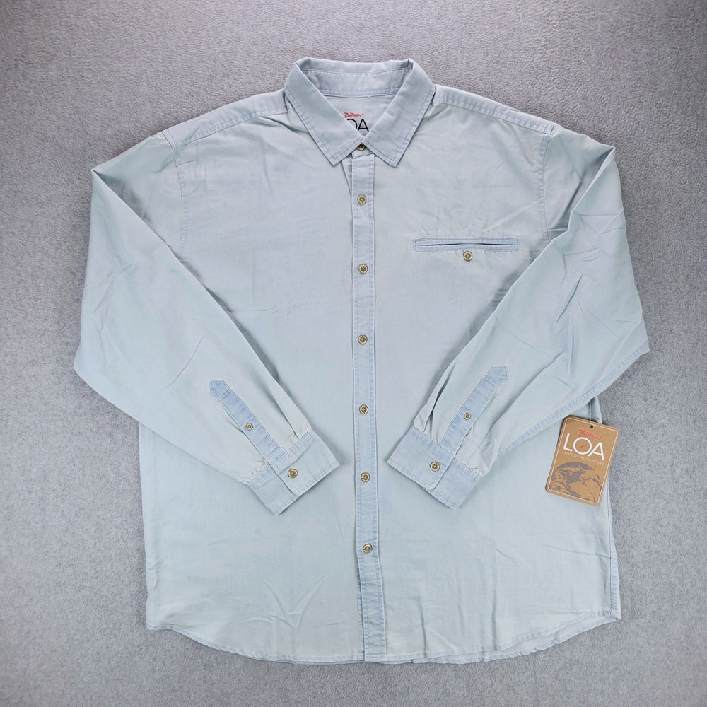 RailRiders‎ Marrakesh Shirt Mens XL Chambray Blue Long Sleeve Button Up Outdoor